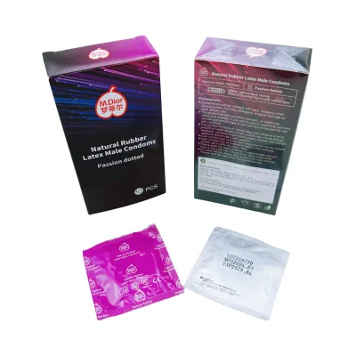 Super Dotted Male Latex Condom Sex Product Manufactured in China with Unique Dot Design