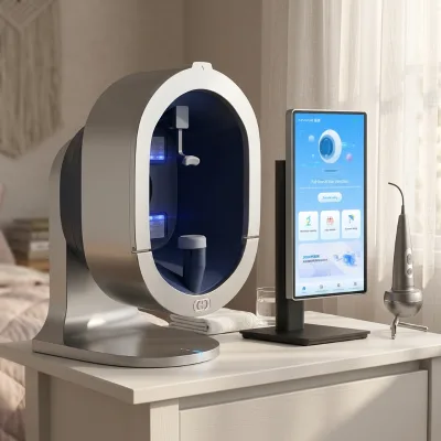 2026 Smart 3D AI Skin Analyzer 8 Spectrum Scanner Facial Analysis Machine Detection Wrinkles Blackheads Oil Spots WiFi EU Plug