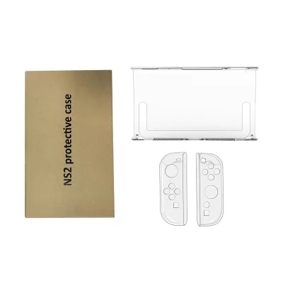 Split PC Crystal Case Transparent Protective Hard Shell for Switch2 Console Gamepad Controller