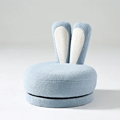 Hot Selling Rabbit Ears Kids Sofa Chair Cute Single Seat Mini Casual Backrest Can Rotate Small Stool