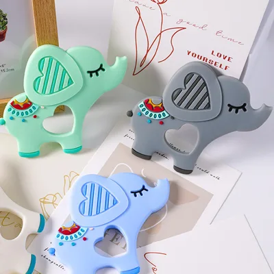 Silicone Baby Teether New Calf Elephant Shape Food Grade Baby Mouth Period Soothing Molar Gum