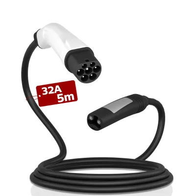 32A Single Phase 240v Ev Charger Cable Type 2 to Tesla Cable Adapter