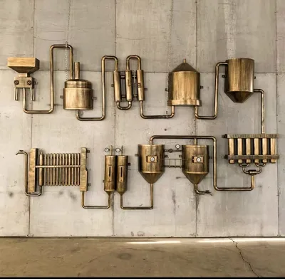 Customized Retro Industrial Style Metal Wall Decorations Creative Wrought Iron Background Craft Beer Manufacturing Metal Craft