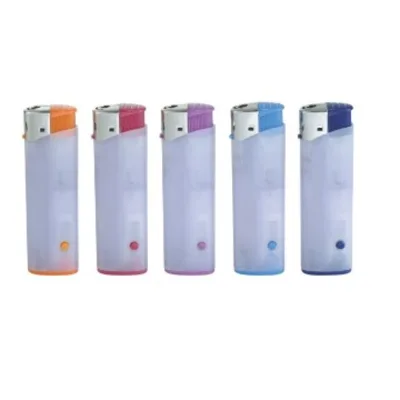 Refillable Gas Lighters with LED, Electronic, 8.10cm