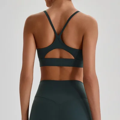 Custom logo Cross Back Sports Bra Buttery Soft Moisture Wicking Yoga Crop Top Breathable Athletic Wear for Women 4136