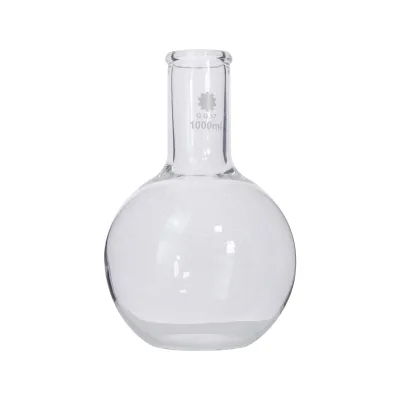 Lab Wholesale 3.3Boro Glass Heat-Resistant Unbreakable 100ml Boiling Flask With Narrow Neck
