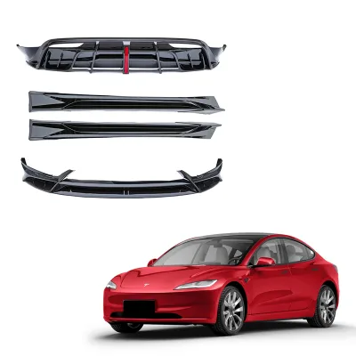 High Quality Front Shovel Real Diffuser Easy-to-Install PP Side Skirt Unpainted Car Accessories for Tesla Exterior Accessories