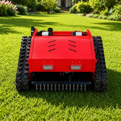 LED Light Equipped Crawler RC Mower Automatic Weed Cutting Machine for Farm Orchard Use