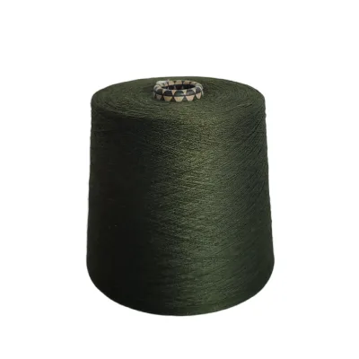 Factory Wholesale 1313 Meta-aramid Yarn 2/30S Dark Green Colorful Dyed 100% Polyester Filament Yarns for Knitting