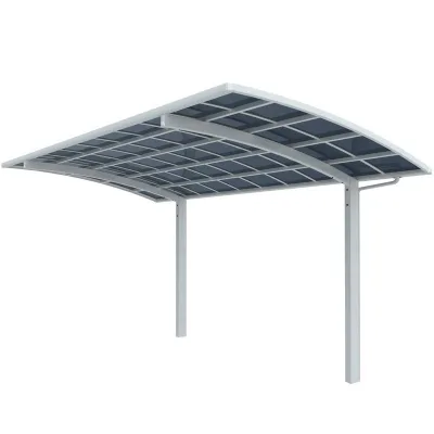 Durable Modern Carport with Windproof Aluminum Alloy Frame Polycarbonate Canopy for Outdoor Car Parking PC Garages Canopies