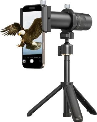 SmallRig 8X Telephoto Lens for Mobile Phone (T-Mount), 8X Optical Zoom HD Telephoto Lens Support Hand-held Spot Shooting - 4737