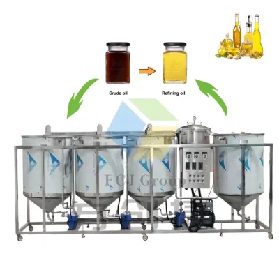 Crude Soya Bean Oil Refining Machine 1 Ton Crude Oil Refine Machine for Cooking Oil Refining