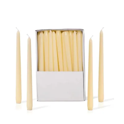 Wedding 10 Inch Tall Drippless Unscented Colorful Stick Pillar Taper Candles for Holiday