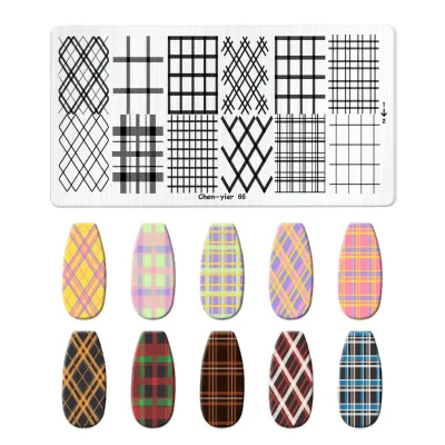 Hot Sell Similar Icon Professional Stainless Steel Christmas Snowflake Nail Stamping Plates Nail Art Stamp Template Stencil