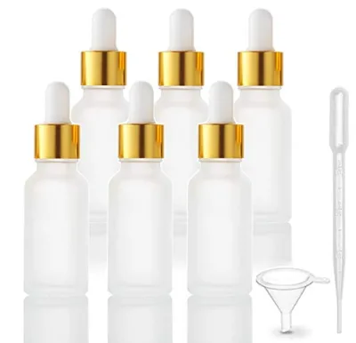 Frosted Glass Eye Dropper Bottle Empty Liquid Perfume Cosmetic Container Golden Caps Travel-friendly Pipette Reed Diffuser Sets