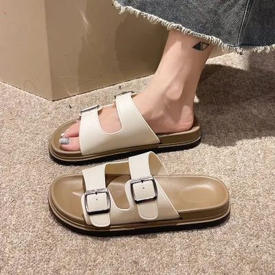 Pu Leather Upper Women's Non Slip Comfort Summer Outdoor Sport slippers for Women
