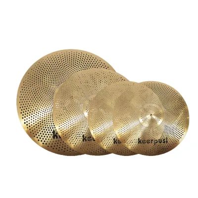 Drum cymbals kit alloy metal silver and gold silent cymbals hanging set 14/16/18/20 inches
