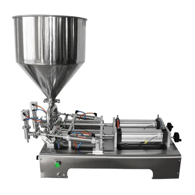 Auto Pneumatic Bottling Seafood Sauce Yoghurt Cream Jar Filling Packing Line Machine with tank Automatic Straight Line Filling