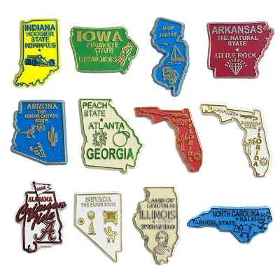 Wholesale Custom Resin US States Maps Refrigerator Stickers Magnets Fridge Magnets