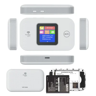 High Quality OEM 4G LCD WPS 4g Router with Sim Card Pocket Router Type-C 300Mbps DNXT Mobile Wifi Router Pocket Wifi