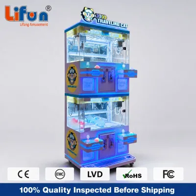 LiFun Customized 4-Player Mini Claw Crane Machine with Mystery/Luck Games 110/220V Power 1-Year Warranty for Arcades & Retail