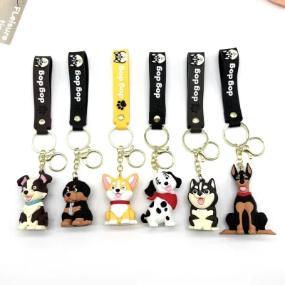 Cute Dog Husky Keychain Creative Doll Pendant Bag Pendant Car Key Grabber Small Gift