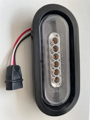 New Design 6 INCH OVAL LED TAIL LIGHT Stop/turn/reverse Tail Lamp for TRUCK with DOT