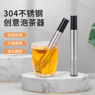 Loose Leaf Herbal Holder Stainless Steel Tea Stick Reusable Teapot Spices Soup Tools Tea Infuser Strainer Filter Coffee