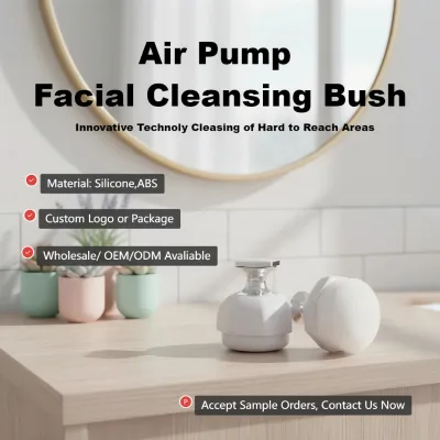 COREN Air Pump Silicone Face Cleaning Brush-Hand-operated Exfoliating Pore Cleaner&Deep Cleansing & Household Use Skin Care Tool