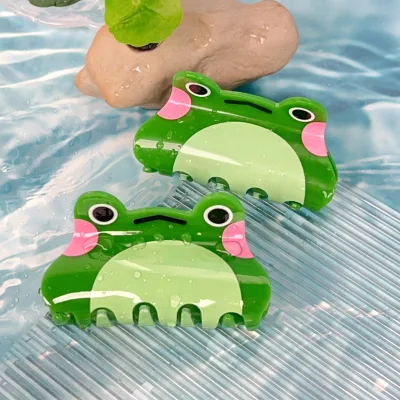 Whimsical Frog Hair Claw Clip Animal Acrylic Shark Clip Non-Slip Cartoon Hair Clamp Daily Use