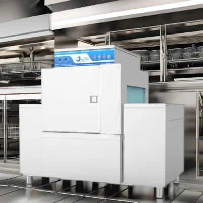 Fully Automatic Industrial Commercial Flat Type Dishwasher Machine Conveyor Dishwasher