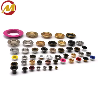 High Quality 10mm Round Brass / Stainless Steel Metal Eyelets Grommets Button Accessories for Clothing /Shoes/bags/Pet Collar