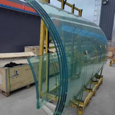 Factory Direct High Transparent Curved Tempered Glass for Hotel Lobby Stair Handrail with Sound Insulation Heat Resistant