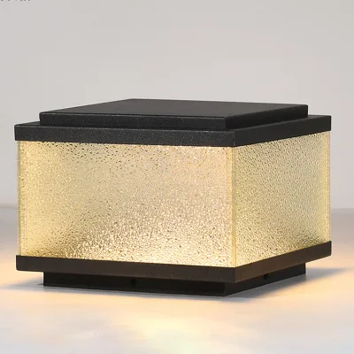 Minimalist Style Outdoor Column Lamp Outdoor Pillar Light Waterproof LED Courtyard Ambient Light Copper E27 Base IP65