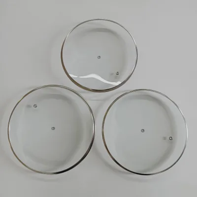 Factory Stainless Steel Ring Clear Glass Cover with Aluminium Body Tempered Pot Lid for Wok Soup Cookware Kitchen Cooking Parts