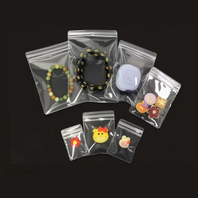 Waterproof Clear PVC Self Seal Zipper Bags Anti Dust Small Plastic Zip Bags for Collectible Lapel Pins Brooches