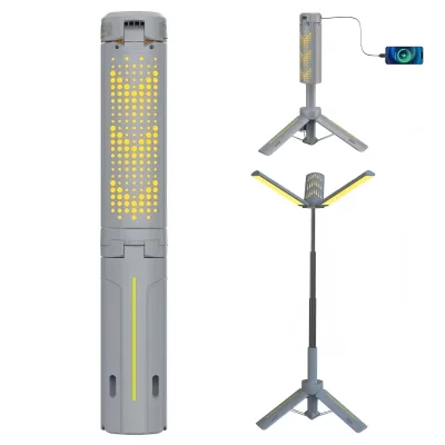 2026 New Hot Sale 1000 Lumens Rechargeable Waterproof Portable Telescopic LED Lantern Adjustable Height Dimmable Climbing