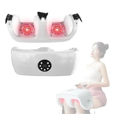 Pain Relief Joint Massage Machine Blue and Red Light Therapy Physiotherapy Hot Compress Knee Massager With Heat