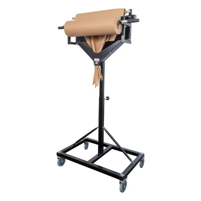 JH-Mech Telescoping Mobile Stand for 24" Kraft Paper Dispensers Durable and Adjustable Easy Mobility Paper Cutter Dispenser