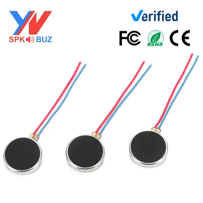Micro Flat 10mm 1020 3V DC Vibration Motor 14500 Rpm/Min Brushed Intelligent Wearable Massager Factory Custom Button Motor ROHS