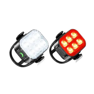 Bicycle LED Light Set Front Rear Light Set Bike Type-C Charge Headlight Light MTB Waterproof Taillight LED Lantern Bike Parts