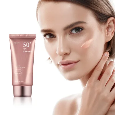 Water Resistant Sunscreen SPF50 PA++++ Lightweight Collagen Gel for Outdoor Activities Sweat Proof 50ml OEM