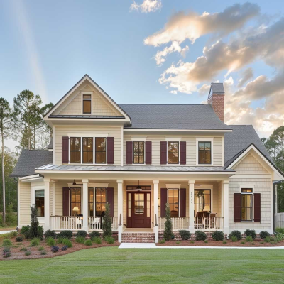 EU Standard  Classic Style House Usa Home Prefab Beautiful Villa