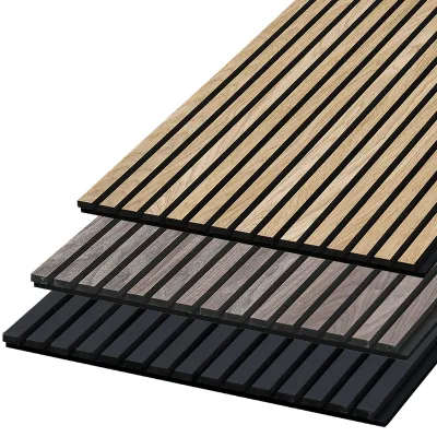 Customized Oak Walnut MDF Acoustic Panels Nature-Inspired Wooden Wall Slat Wood Sound Proof Akupanel