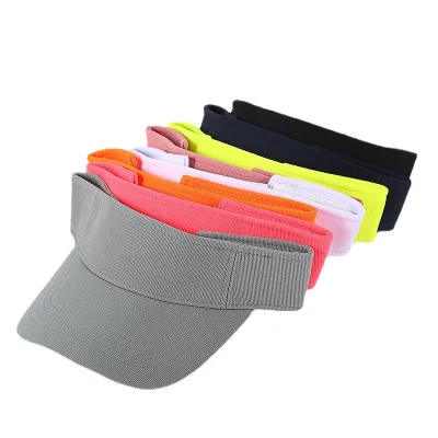 RTS Cotton Golf Empty Top Baseball Tennis Sport Visor Cap for Men Women Custom Adjustable Sun Visor Hat
