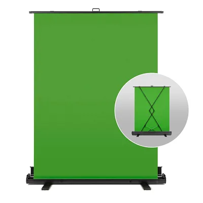 Top Wrinkle-Resistant Fabric Green Screen Collapsible Chromakey Panel for Photo Background/ Video Studio/Live Games