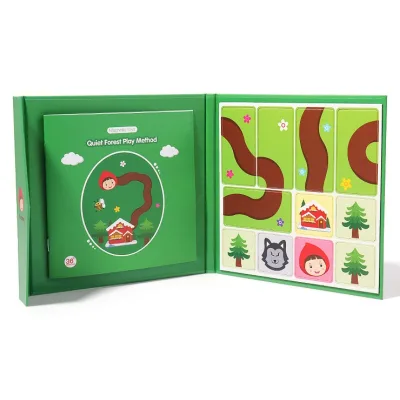 Early Education Magnetic Wooden Maze Track Find Home Baby Book-Style Puzzle Intelligence Toy for 2-7 Years Unisex