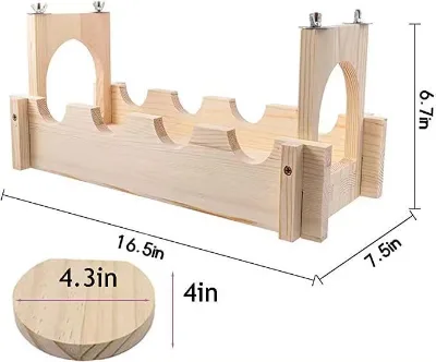Bamboo Waterproof Suspended Pet House Bridge Hideout Shelf for Hamsters Chinchillas Guinea Pigs Cage Decor Resting Bed Hiding