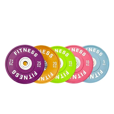 WENDY Macaron Color Coded Bumper Plates 50mm Hole Rubber Barbell Disc for Gym Weight Lifting Custom Logo
