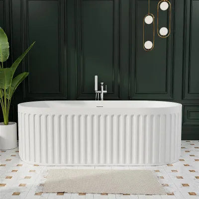 Modern Bathroom Hotel Projectefreestanding Matte White Bathtub